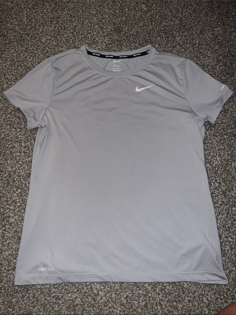 Nike Swim Women’s Short Sleeve Dri-FIT Tee — Light Gray